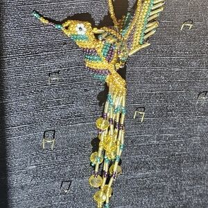 Colorful Beaded Hummingbird Ornament